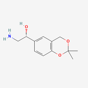 (R)-2-Amino-1-(2,2-dimethyl-4H-1,3-benzodioxin-6-yl)ethanol structure, CAS 208925-08-0