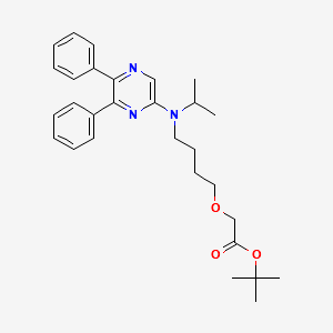 2-{4-[N-(5,6-diphenylpyrazin-2-yl)-N-isopropylamino]butyloxy}acetic acid tert-butylester ) structure, CAS 475084-96-9