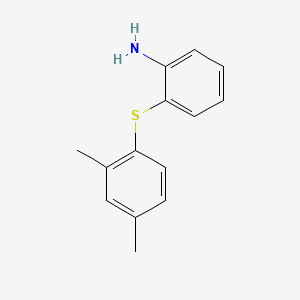 2-((2,4-DiMethylphenyl)thio)phenylaMine structure, CAS 1019453-85-0