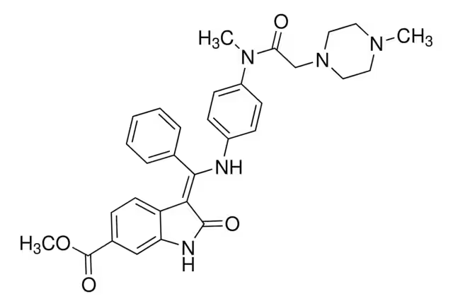 Nintedanib structure, CAS 1174335-83-1