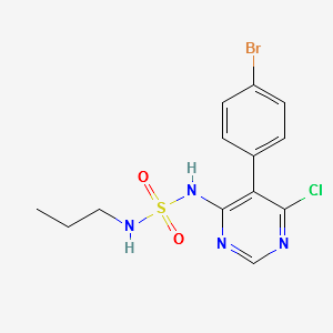 SulfaMide, N-[5-(4-broMophenyl)-6-chloro-4-pyriMidinyl]-N'-propyl- structure, CAS 1393813-42-7