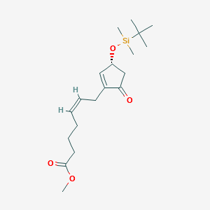 5-Heptenoic acid, 7-[(3R)-3-[[(1,1-diMethylethyl)diMethylsilyl]oxy]-5-oxo-1-cyclopenten-1-yl ]-, Methyl ester, (5Z)- structure, CAS 82542-42-5
