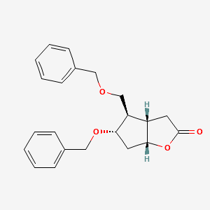 2H-Cyclopenta[b]furan-2-one, hexahydro-5-(phenylMethoxy)-4-[(phenylMethoxy)Methyl]-, [3aS-(3aa,4a,5b,6aa)]- structure, CAS 114826-79-8