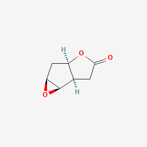 4H-Oxireno[3,4]cyclopenta[1,2-b]furan-4-one, hexahydro-, [1aS-(1aα,2aα,5aα,5bα)]- (9CI) structure, CAS 54483-30-6