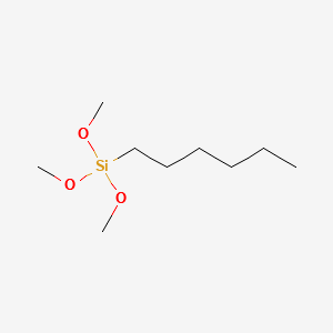 N-HEXYLTRIMETHOXYSILANE structure, CAS 3069-19-0