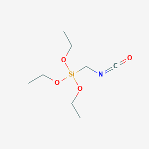 Silane, triethoxy(isocyanatomethyl)- structure, CAS 132112-76-6