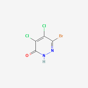 6-BROMO-4,5-DICHLORO-3(2H)-PYRIDAZINONE structure, CAS 933041-14-6