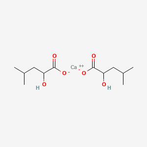 calcium (±)-bis[2-hydroxy-4-methylvalerate] structure, CAS 93778-33-7