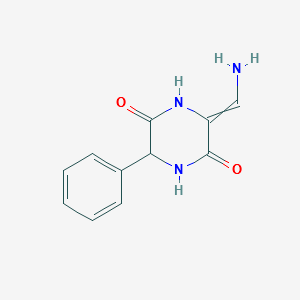 Cefalexin IMpurity ( 3-aMinoMethylene-6-phenylpiperazine-2,5-dione) structure, CAS 65870-51-1