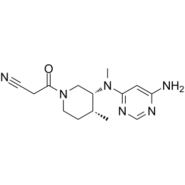 (3R,4R)-3-[(6-amino-4-pyrimidinyl)methylamino]-4-methyl-β-oxo-1-Piperidinepropanenitrile structure, CAS 1640971-60-3
