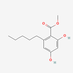 methyl 2,4-dihydroxy-6-pentylbenzoate structure, CAS 58016-28-7