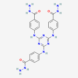 4,4',4''-(1,3,5-triazine-2,4,6-triyl)tris(azanediyl)tribenzohydrazide structure, CAS 1616285-61-0