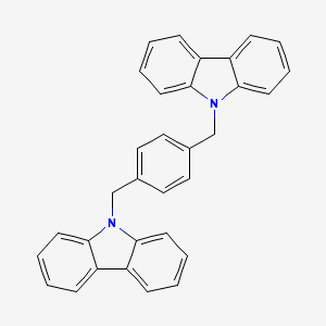 N,N'-Dicarbazolyl-1,4-dimethene-benzene structure, CAS 166256-60-6