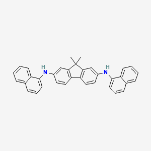 9,9-dimethyl-N2,N7-di(naphthalen-1-yl)-9H-fluorene-2,7-diamine structure, CAS 1353720-36-1