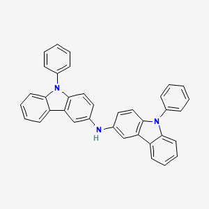 bis(9-phenyl-9H-carbazol-3-yl)amine structure, CAS 1933473-91-6