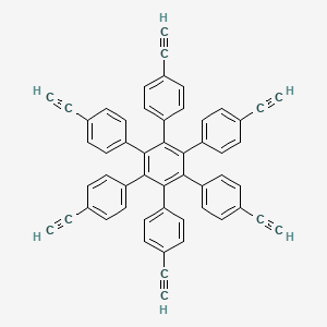 4,4''-diethynyl-3',4',5',6'-tetrakis(4-ethynylphenyl)-1,1':2',1''-Terphenyl structure, CAS 252238-71-4