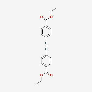 Benzoic acid, 4,4'-(1,2-ethynediyl)bis-, diethyl ester structure, CAS 83536-13-4