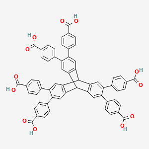4,4',4'',4''',4'''',4'''''-(9,10-dihydro-9,10-[1,2]benzenoanthracene-2,3,6,7,14,15-hexayl)hexabenzoic acid structure, CAS 1835723-11-9