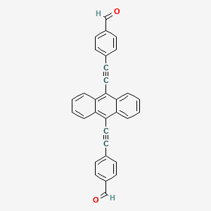 9,10-bis(4-formylphenylethynyl)anthracene structure, CAS 1361119-48-3