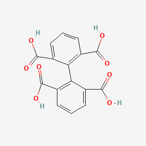 [1,1'-Biphenyl]-2,2',6,6'-tetracarboxylicacid structure, CAS 4371-27-1