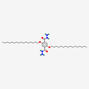 1,4-Benzenedicarboxylic acid, 2,5-bis(hexadecyloxy)-, 1,4-dihydrazide structure, CAS 423176-17-4