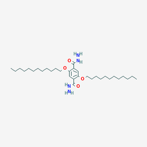1,4-Benzenedicarboxylic acid, 2,5-bis(dodecyloxy)-, dihydrazide structure, CAS 165898-16-8