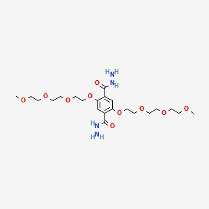 1,4-Benzenedicarboxylic acid, 2,5-bis[2-[2-(2-methoxyethoxy)ethoxy]ethoxy]-, 1,4-dihydrazide structure, CAS 121761-43-1