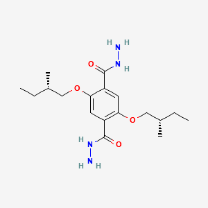 2-((R)-2-methylbutoxy)-5-((S)-2-methylbutoxy)terephthalohydrazide structure, CAS 2143473-51-0