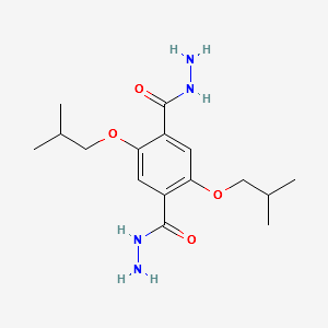 1,4-Benzenedicarboxylic acid, 2,5-bis(2-methylpropoxy)-, 1,4-dihydrazide structure, CAS 2141975-31-5
