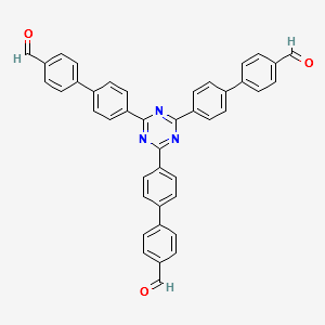 4',4''',4'''''-(1,3,5-triazine-2,4,6-triyl)tris(([1,1'-biphenyl]-4-carbaldehyde)) structure, CAS 1221509-80-3