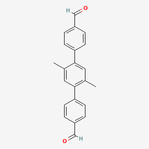 4-[4-(4-Formylphenyl)-2,5-dimethylphenyl]benzaldehyde structure, CAS 857412-04-5