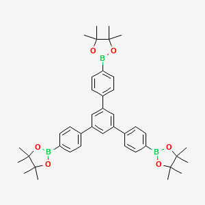 2-[4-[3,5-bis[4-(4,4,5,5-tetramethyl-1,3,2-dioxaborolan-2-yl)phenyl]phenyl]phenyl]-4,4,5,5-tetramethyl-1,3,2-dioxaborolane structure, CAS 1017967-97-3