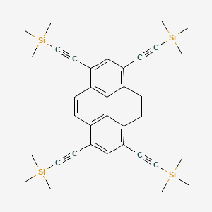 1,3,6,8-tetrakis(trimethylsilanylethynyl)pyrene structure, CAS 870258-96-1