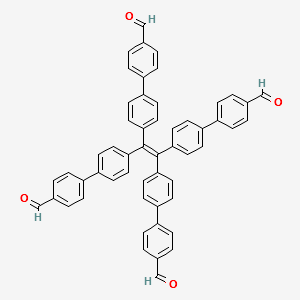 4',4''',4''''',4'''''''-(ethene-1,1,2,2-tetrayl)tetrakis(([1,1'-biphenyl]-4-carbaldehyde)) structure, CAS 1624970-54-2