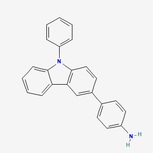 4-(9-phenyl-9H-carbazol-3-yl)Benzenamine structure, CAS 1370034-59-5