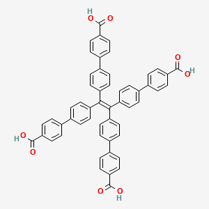 4',4'',4''',4''''-(ethene-1,1,2,2-tetrayl)tetrabiphenyl-4-carboxylic acid structure, CAS 1610858-96-2