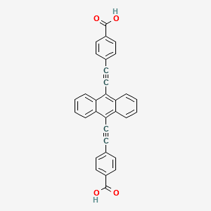 4,4'-(anthracene-9,10-diylbis(ethyne-2,1-diyl))dibenzoic acid structure, CAS 1562777-29-0