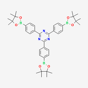 2,4,6-Tris[4-(4,4,5,5-tetramethyl-1,3,2-dioxaborolan-2-yl)phenyl]-1,3,5-triazine structure, CAS 1447947-87-6