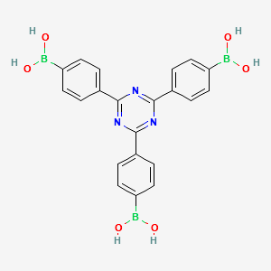 [(1,3,5-Triazine-2,4,6-triyl)tris(benzene-4,1-diyl)]triboronic acid structure, CAS 910231-21-9