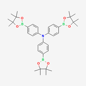 tris-[4-(4,4,5,5-tetramethyl-[1,3,2]dioxaborolan-2-yl)-phenyl]-amine structure, CAS 267221-90-9