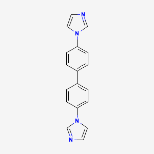 4,4'-di(1H-iMidazol-1-yl)-1,1'-biphenyl structure, CAS 855766-92-6