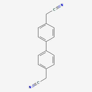 2-[4-[4-(cyanomethyl)phenyl]phenyl]acetonitrile structure, CAS 7255-83-6