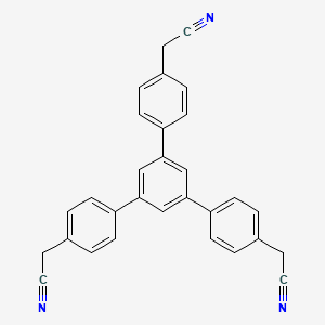 2,2'-(5'-(4-(cyanomethyl)phenyl)-[1,1':3',1''-terphenyl]-4,4''-diyl)diacetonitrile structure, CAS 2311888-44-3