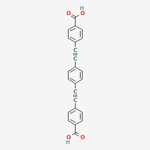4,4'-(1,4-phenylenebis(ethyne-2,1-diyl))dibenzoicacid structure, CAS 217077-89-9