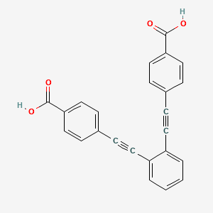 4,4'-(1,2-phenylenebis(ethyne-2,1-diyl))dibenzoic acid structure, CAS 1258419-74-7