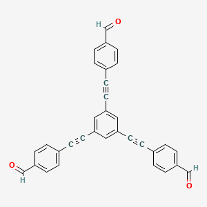 4,4',4''-[Benzene-1,3,5-triyltris(ethyne-2,1-diyl)]tribenzaldehyde structure, CAS 2289758-98-9