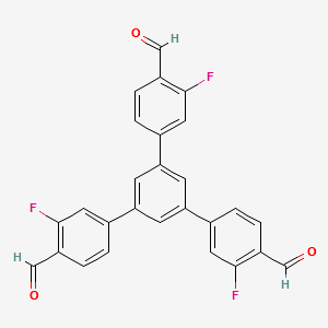 1,3,5-Tris(3-fluoro-4-formylphenyl)benzene structure, CAS 2088007-04-7
