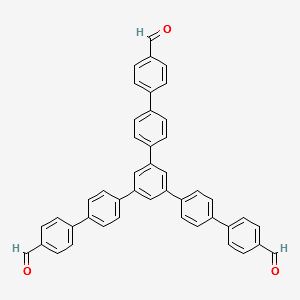 [1,1':4',1'':3'',1''':4''',1''''-Quinquephenyl]-4,4''''-dicarboxaldehyde, 5''-(4'-formyl[1,1'-biphenyl]-4-yl)- (9CI) structure, CAS 805246-78-0