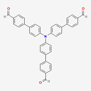 4-[4-[4-(4-Formylphenyl)-N-[4-(4-formylphenyl)phenyl]anilino]phenyl]benzaldehyde structure, CAS 872689-79-7