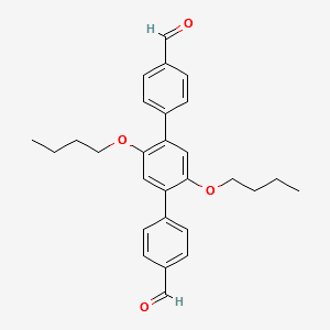 2',5'-Dibutoxy-[1,1':4',1''-terphenyl]-4,4''-dicarbaldehyde structure, CAS 1501954-20-6